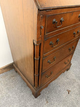 Load image into Gallery viewer, An Impressive George III Style Inlaid Mahogany Bureau Bookcase