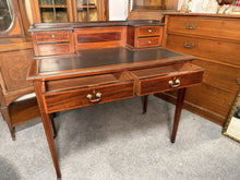 Load image into Gallery viewer, Sheraton Revival Mahogany Inlaid Writing Table / Desk – Circa 1890