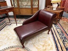 Load image into Gallery viewer, Chesterfield Chaise Lounge Day Bed – Oxblood Real Leather