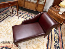 Load image into Gallery viewer, Chesterfield Chaise Lounge Day Bed – Oxblood Real Leather