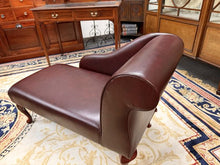 Load image into Gallery viewer, Chesterfield Chaise Lounge Day Bed – Oxblood Real Leather