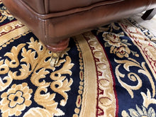 Load image into Gallery viewer, Thomas Lloyd Grand Chesterfield 2 Seater Sofa with Footstool – Brown Vintage Leather