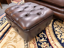 Load image into Gallery viewer, Thomas Lloyd Grand Chesterfield 2 Seater Sofa with Footstool – Brown Vintage Leather