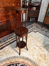 Load image into Gallery viewer, Two Edwardian Period Mahogany Circular Two-Tier Plant Stands