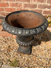 Load image into Gallery viewer, A Matching Pair Of Victorian Cast Iron Painted Urns
