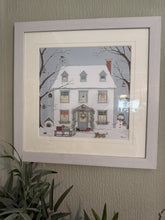 Load image into Gallery viewer, Christmas House Fine Art Giclée Print By Sally Swannell