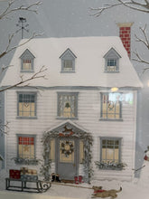 Load image into Gallery viewer, Christmas House Fine Art Giclée Print By Sally Swannell
