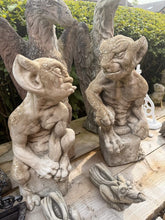 Load image into Gallery viewer, Selection of Sitting &amp; Wall-Hanging Gargoyle Stone Garden Ornaments