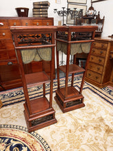 Load image into Gallery viewer, Stunning Pair of Late 19th Century Antique Hardwood Jardinière / Plant Stands