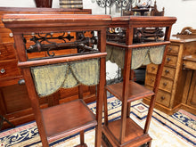 Load image into Gallery viewer, Stunning Pair of Late 19th Century Antique Hardwood Jardinière / Plant Stands
