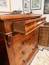 Load image into Gallery viewer, Large Flamed Mahogany Victorian Antique Scottish Chest of Drawers