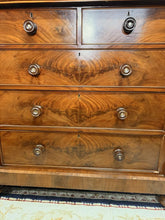 Load image into Gallery viewer, Large Flamed Mahogany Victorian Antique Scottish Chest of Drawers