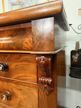 Load image into Gallery viewer, Large Flamed Mahogany Victorian Antique Scottish Chest of Drawers