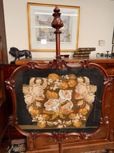 Load image into Gallery viewer, Antique Regency Fireside Pole Screen – English Rosewood Needlepoint Tapestry – c.1820