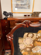 Load image into Gallery viewer, Antique Regency Fireside Pole Screen – English Rosewood Needlepoint Tapestry – c.1820