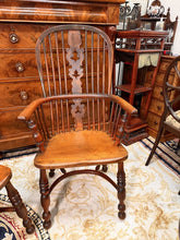 Load image into Gallery viewer, A Stunning Pair of Antique Yew and Elm Spindle-Back Windsor Armchairs