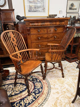 Load image into Gallery viewer, A Stunning Pair of Antique Yew and Elm Spindle-Back Windsor Armchairs