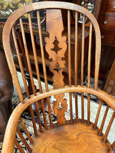 Load image into Gallery viewer, A Stunning Pair of Antique Yew and Elm Spindle-Back Windsor Armchairs