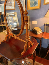 Load image into Gallery viewer, 19th Century Victorian Flame Mahogany Cheval Dressing Mirror