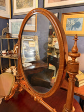 Load image into Gallery viewer, 19th Century Victorian Flame Mahogany Cheval Dressing Mirror