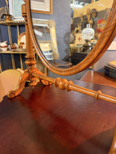 Load image into Gallery viewer, 19th Century Victorian Flame Mahogany Cheval Dressing Mirror