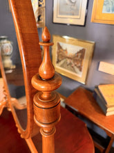 Load image into Gallery viewer, 19th Century Victorian Flame Mahogany Cheval Dressing Mirror