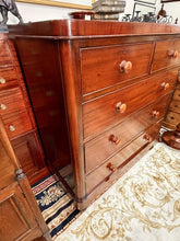 Load image into Gallery viewer, Victorian Antique Mahogany Chest of Drawers