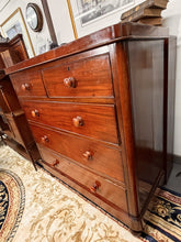 Load image into Gallery viewer, Victorian Antique Mahogany Chest of Drawers