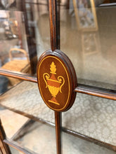 Load image into Gallery viewer, Antique Edwardian Inlaid Mahogany Display Cabinet – c.1890–1910
