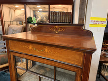 Load image into Gallery viewer, Antique Edwardian Inlaid Mahogany Display Cabinet – c.1890–1910