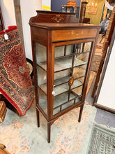 Load image into Gallery viewer, Antique Edwardian Inlaid Mahogany Display Cabinet – c.1890–1910
