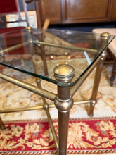 Load image into Gallery viewer, Vintage Art Deco Brass &amp; Glass Side Table – Maison Jansen Style