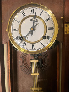 A Superb Quality Victorian Style Vienna Wall Clock With Lovely Rich Colour