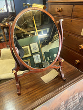 Load image into Gallery viewer, Edwardian Mahogany Dressing Mirror Crossbanded Surmounted by a Shaped Stand With Pearl Roundels