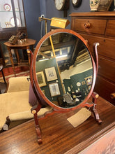 Load image into Gallery viewer, Edwardian Mahogany Dressing Mirror Crossbanded Surmounted by a Shaped Stand With Pearl Roundels