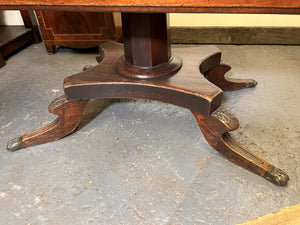 An Antique Single Pedestal Pembroke Table With Drawer