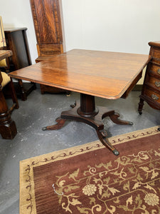 An Antique Single Pedestal Pembroke Table With Drawer