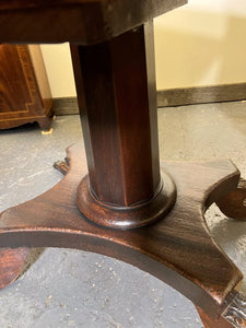 An Antique Single Pedestal Pembroke Table With Drawer