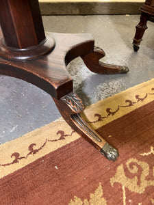 An Antique Single Pedestal Pembroke Table With Drawer