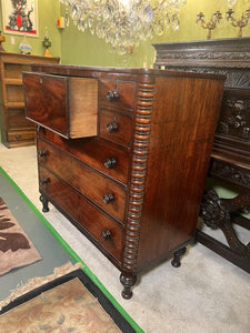 A Large Antique Victorian Mahogany Scotch Chest Of Drawers In Lovely Original Condition