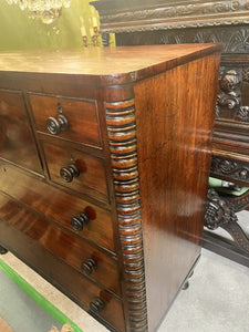 A Large Antique Victorian Mahogany Scotch Chest Of Drawers In Lovely Original Condition