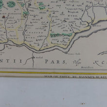 Load image into Gallery viewer, Map of Essex by Joannnes Blaeu 1645 with amazing detail in lovely condition