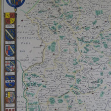 Load image into Gallery viewer, Map of Essex by Joannnes Blaeu 1645 with amazing detail in lovely condition