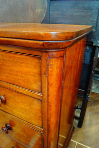Scotch mahogany chest of drawers with original wooden turned handles just stunning