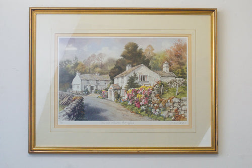 Painting by Judy Boyes with certification framed under glass with amazing colours