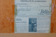 Load image into Gallery viewer, Painting by Judy Boyes with certification framed under glass with amazing colours
