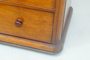 Scotch mahogany chest of drawers with original wooden turned handles just stunning