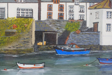 Load image into Gallery viewer, Original watercolour of a harbour scene with the most vibrant colours