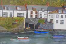 Load image into Gallery viewer, Original watercolour of a harbour scene with the most vibrant colours