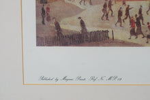 Load image into Gallery viewer, A L S Lowry print of &quot;An Accident&quot; beautifully framed under glass